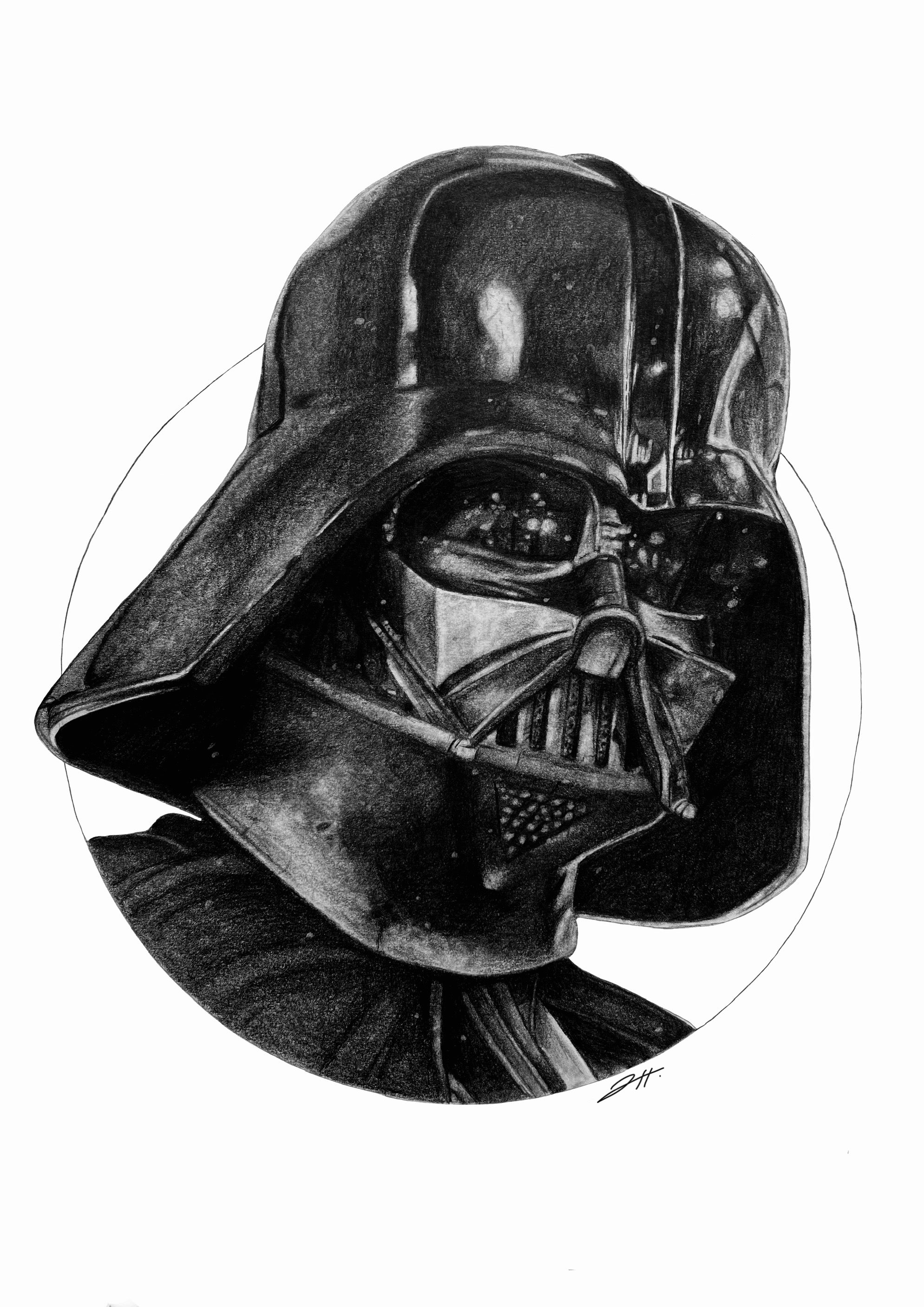 Darth Vader Portrait Art Print