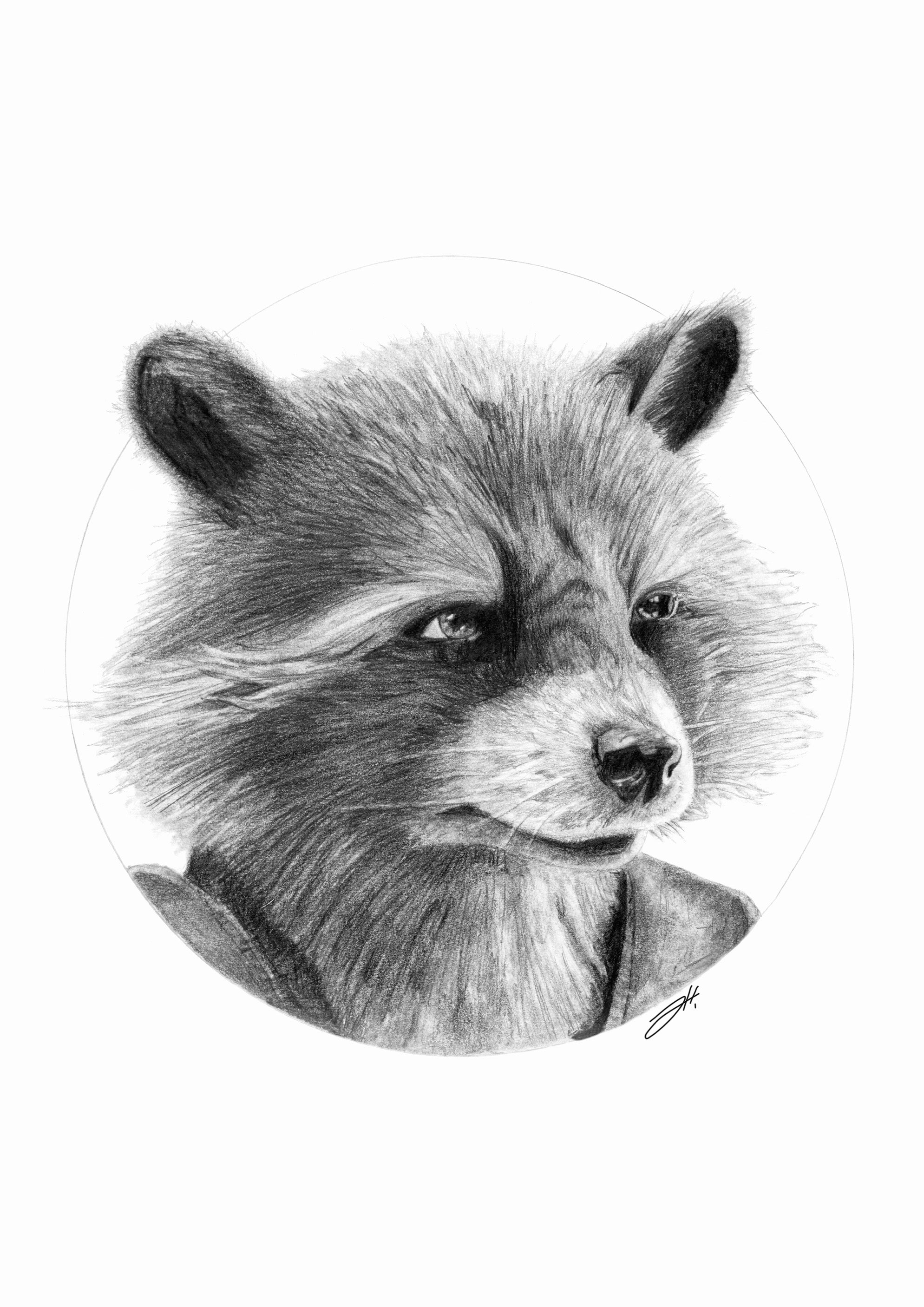 Rocket Raccoon Portrait Art Print