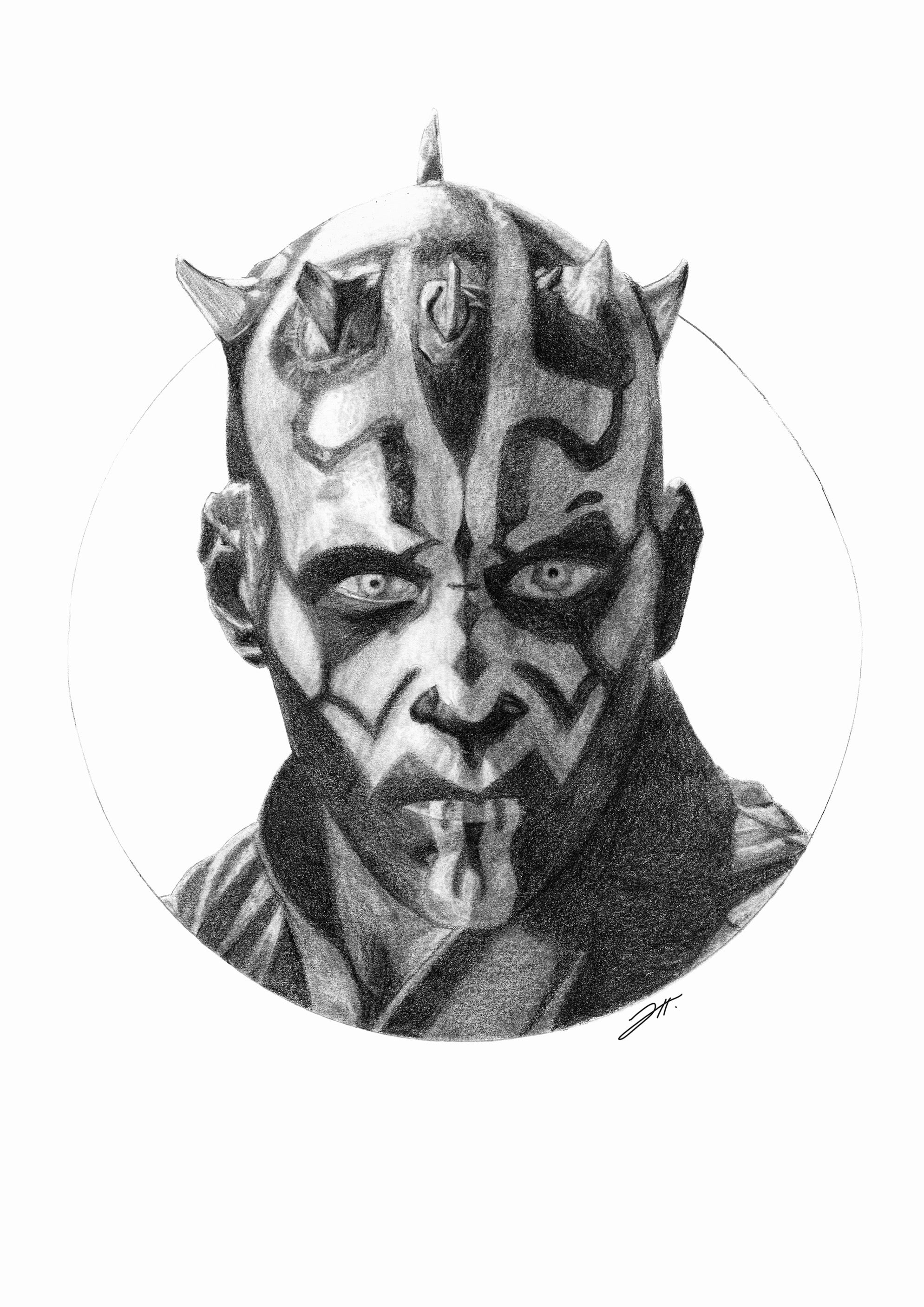 Darth Maul Portrait Art Print