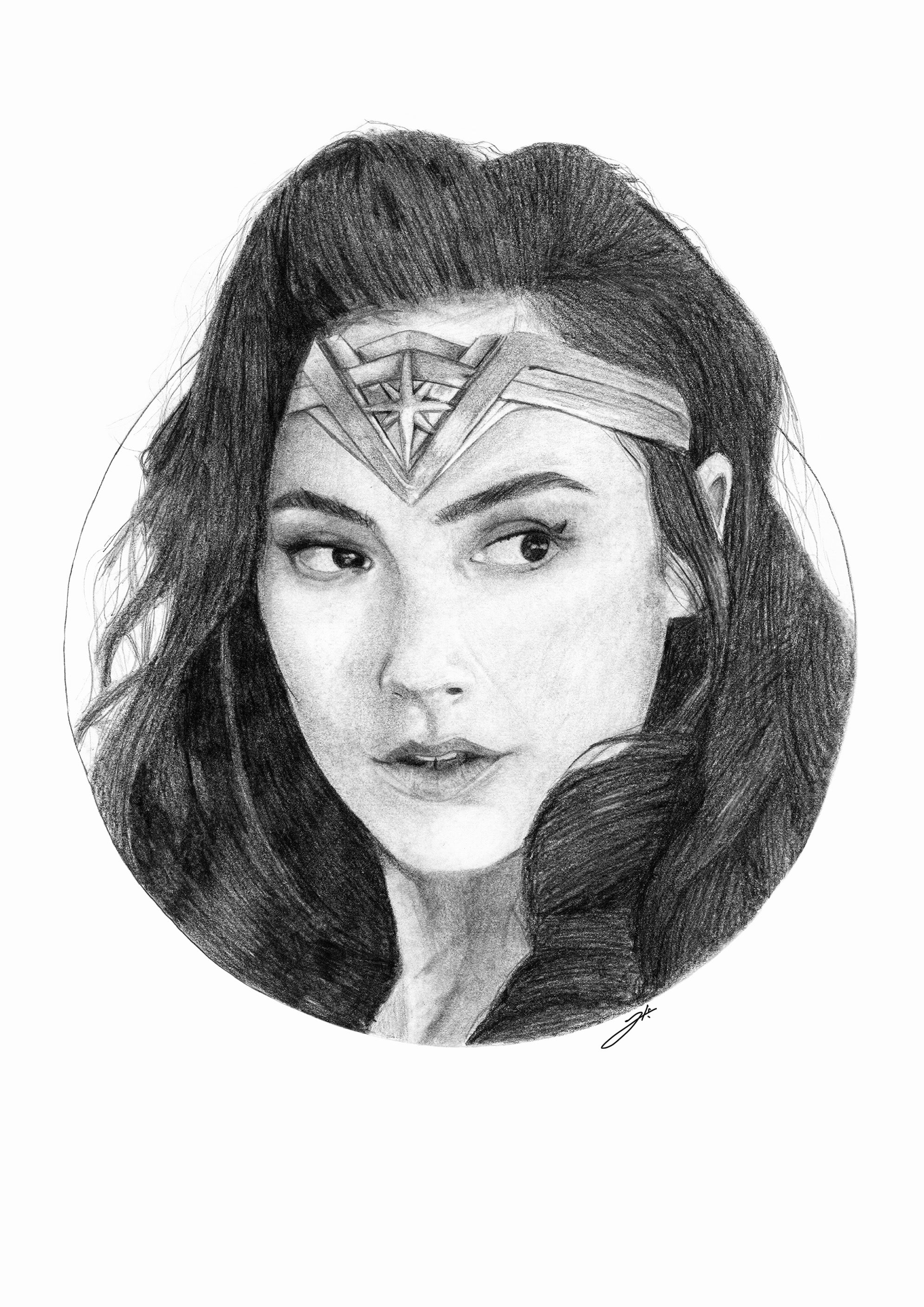 Wonder Woman Portrait Art Print